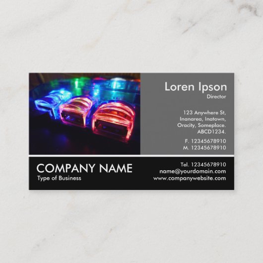 Footed Photo - 60pcグレーカッコいい- USBハブII 名刺 (正面)