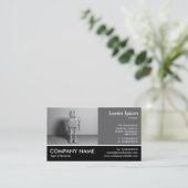 Footed Photo - 60pc Gray – ロボット 名刺 (スタンド正面)