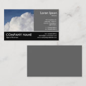 Footed Photo - 60pc Gray - Cumulus Cloud 名刺 (正面/裏面)