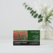 Footed Photo - Bed of Red Tullips 01 名刺 (スタンド正面)