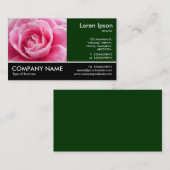 Footed Photo - Dk Green – ピンクの椿 名刺 (正面/裏面)