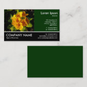 Footed Photo - Dk Green - Primroses 名刺 (正面/裏面)