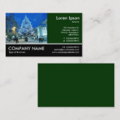 Footed Photo - Dk Green - Snow in Cardiff 名刺 (正面/裏面)