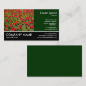 Footed Photo - DkGreen – 赤いチューリップ 名刺 (正面/裏面)