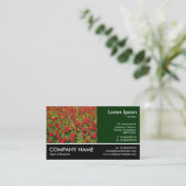 Footed Photo - DkGreen – 赤いチューリップ 名刺 (スタンド正面)