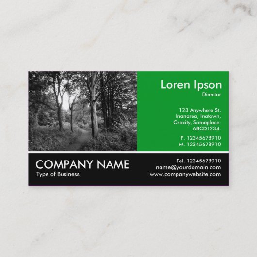 Footed Photo - Grass Green - In the Woods 名刺 (正面)