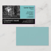 Footed Photo - Lt Blue Green - In the Woods 名刺 (正面/裏面)