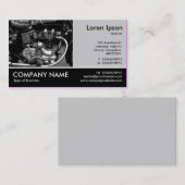 Footed Photo - Lt Gray – モーターサイクルエンジン 名刺 (正面/裏面)