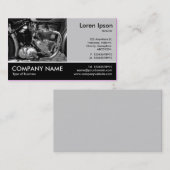 Footed Photo - Lt Gray – モーターサイクルエンジン 名刺 (正面/裏面)