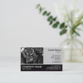 Footed Photo - Lt Gray - Motorbike Gages 名刺 (スタンド正面)