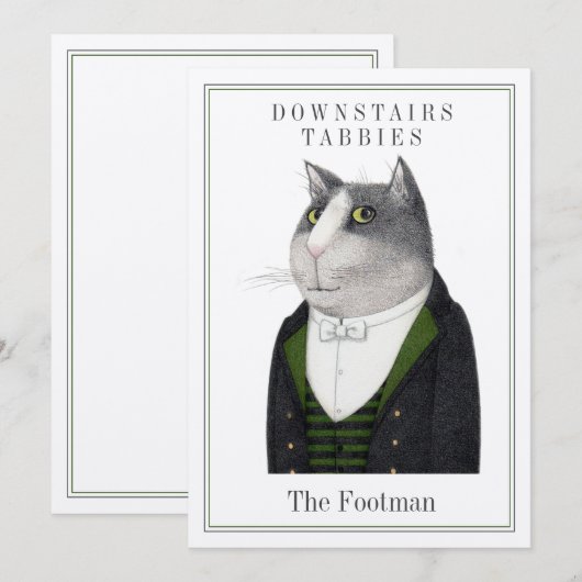 FOOTMAN CAT 5x7フラットカード+文字(Kraft) シーズンカード (正面/裏面)