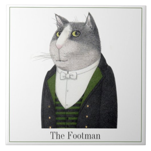 FOOTMAN CAT 6"角セラミックタイル+文字 タイル (正面)