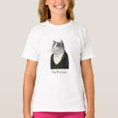 FOOTMAN CAT Girls'Basic Tシャツ (正面)