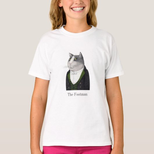 FOOTMAN CAT Girls'Basic Tシャツ (正面)