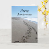 Footprints Anniversaryカード カード (黄色い花)