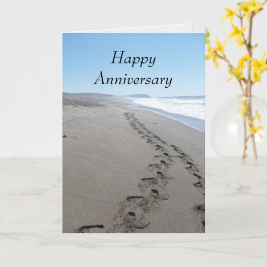 Footprints Anniversaryカード カード (黄色い花)