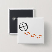 Footprints - black 缶バッジ (正面&裏面)