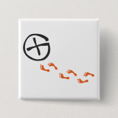 Footprints - black 缶バッジ (正面)