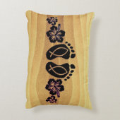 Footprints In The Sand Accent Pillow アクセントクッション (裏面(縦))