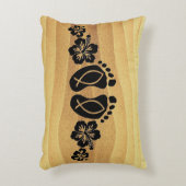 Footprints In The Sand Accent Pillow アクセントクッション (正面(垂直))