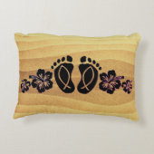 Footprints In The Sand Accent Pillow アクセントクッション (裏面)