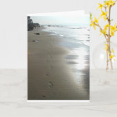 footprints in the sand (card) カード (黄色い花)