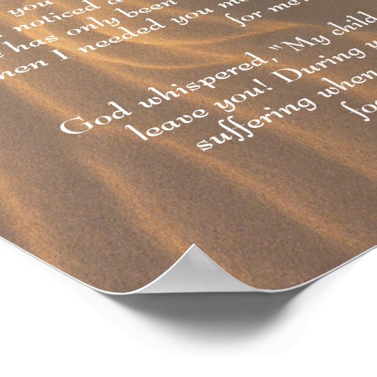 Footprints in the Sand Inspirational Poem ポスター (角)