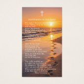 Footprints In The Sand Photo Funeral Prayer Card (正面)