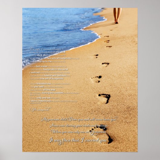 Footprints in the Sand Poem ポスター (正面)
