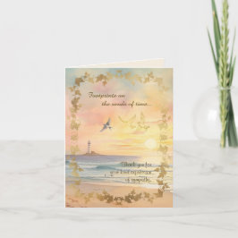 Footprints Sympathy Thank You Folded Note Card ノートカード