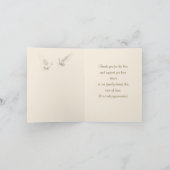 Footprints Sympathy Thank You Folded Note Card ノートカード (内部)