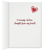 for妻バレンタインの赤いバラのハート弓 (内側 (右))