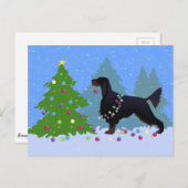 For飾のGordon Setterの木 ポストカード (正面/裏面)