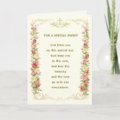 For a Special Priest God Bless You Floral  シーズンカード (正面)