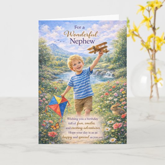 For a Wonderful Nephew Birthday Card カード (黄色い花)