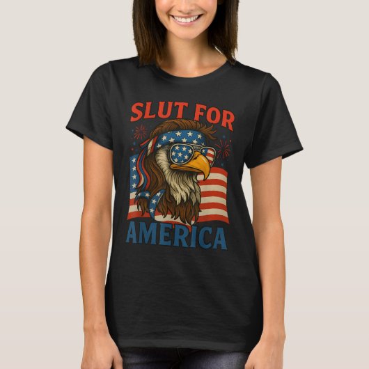 For America 4th Of July Patriotic  Tシャツ (正面)