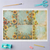 For Artists Craftersヴィンテージスタイルひまわり2 薄葉紙 (クラフト)