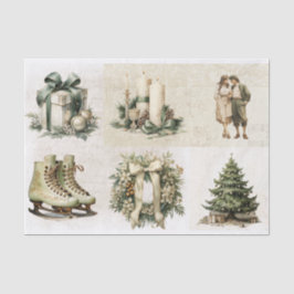 For Artists Vintage Christmas Treesプレゼントスケート 薄葉紙