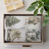 For Artists Vintage Christmas Treesプレゼントスケート 薄葉紙 (ギフト)