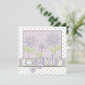 For Baby Girl招待状SquareLG2 招待状 (スタンド正面)