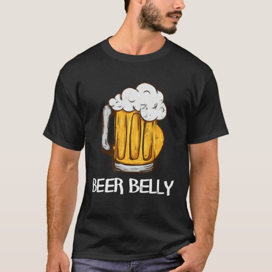 for Beer Drinkers  BEER BELLY Joke Pun Graphic Tシャツ (正面)