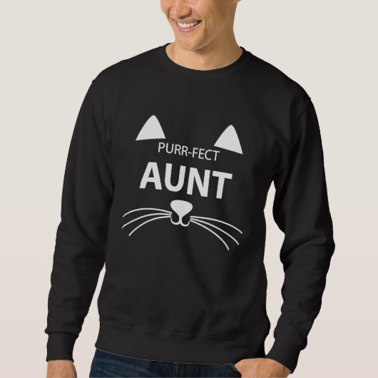 for Best Aunt Purr fect Aunt Cat  With A Cute スウェットシャツ (正面)
