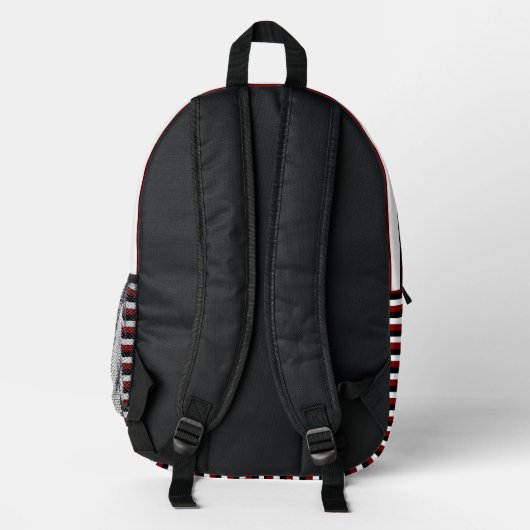 For Bold Souls – Deep Red Backpack プリントバックパック (裏面)