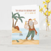 For Boy Cute Pirate誕生日 カード (黄色い花)