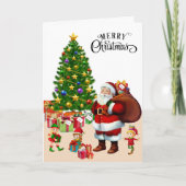 For Boy or Girl Santa Claus & Christmas Kids シーズンカード (正面)
