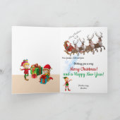 For Boy or Girl Santa Claus & Christmas Kids シーズンカード (内部)