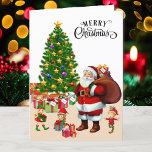 For Boy or Girl Santa Claus & Christmas Kids シーズンカード<br><div class="desc">必ずスマイルを！クリスマスおもしろい満載。ギフト受取人の名前をギフトラベルに追加する。内部の追加文字と署名。</div>