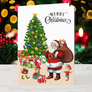 For Boy or Girl Santa Claus & Christmas Kids シーズンカード