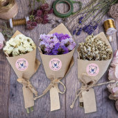 For Business Butterfly Custom Shop Name Thank You  ラウンドシール