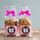 For Business Butterfly Custom Shop Name Thank You  ラウンドシール